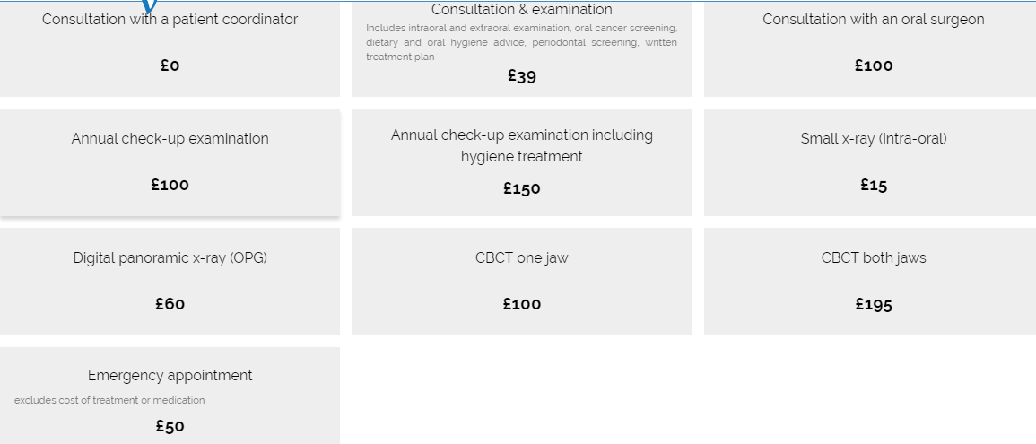 Dental Implement Prices